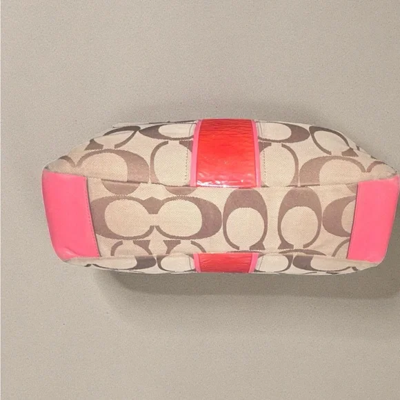 Authentic VINTAGE Coach brown and Pink Tote Bag - Picture 7 of 9